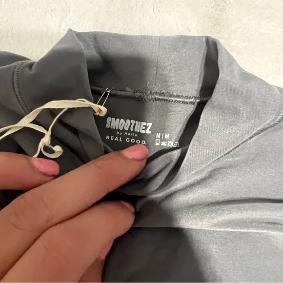 Aerie Gray Long Sleeve Bodysuit - Picture 3 of 4